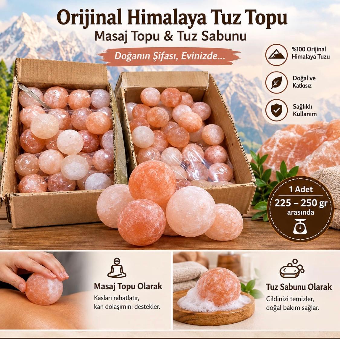 yuvarlak Himaliya Tuz Sabunu