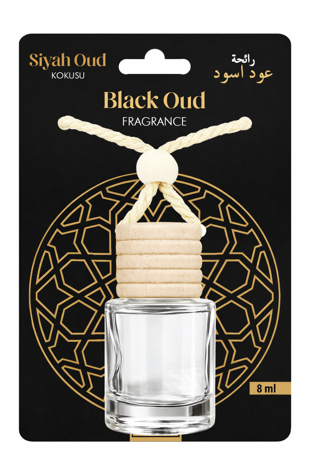 Siyah Misk ve Black Oud 8 ml Asmalı Araç Kokusu